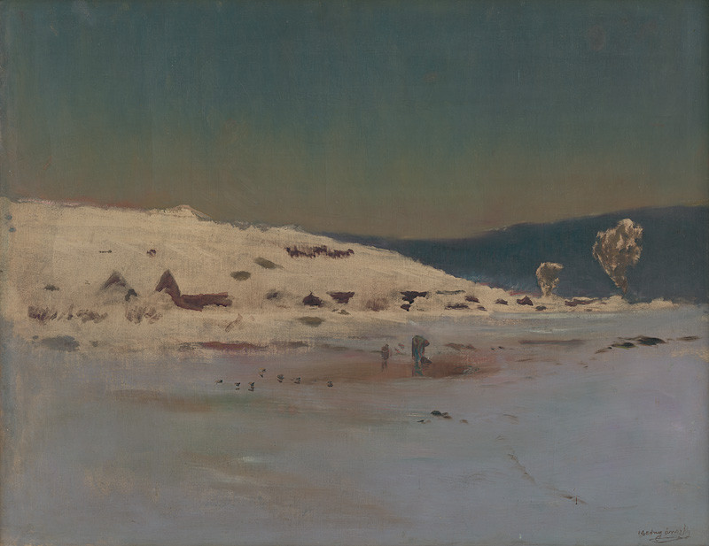 L.Mednyánszky:Winter Landscape