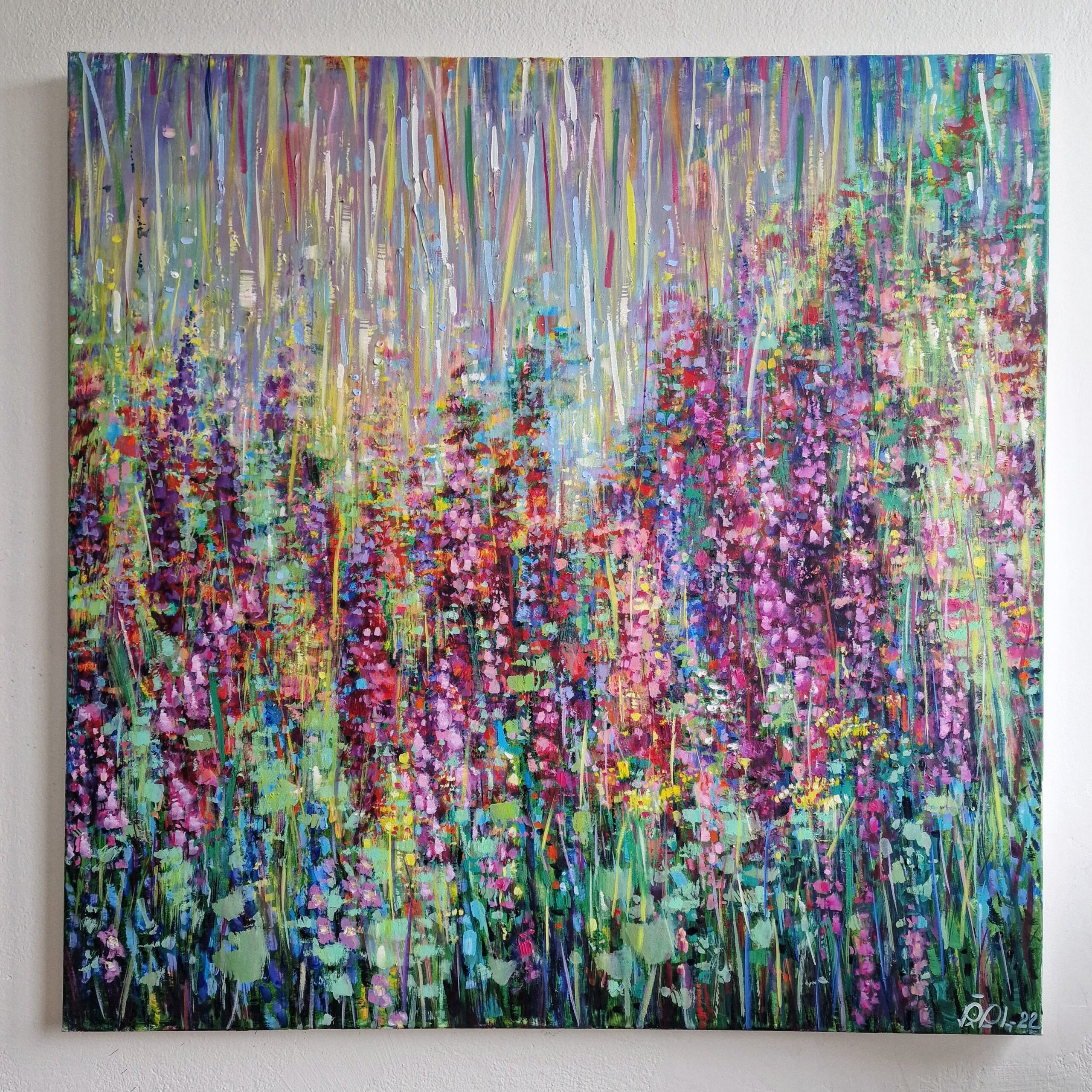 Meadow with Flowers (120x120cm 1200Eur)